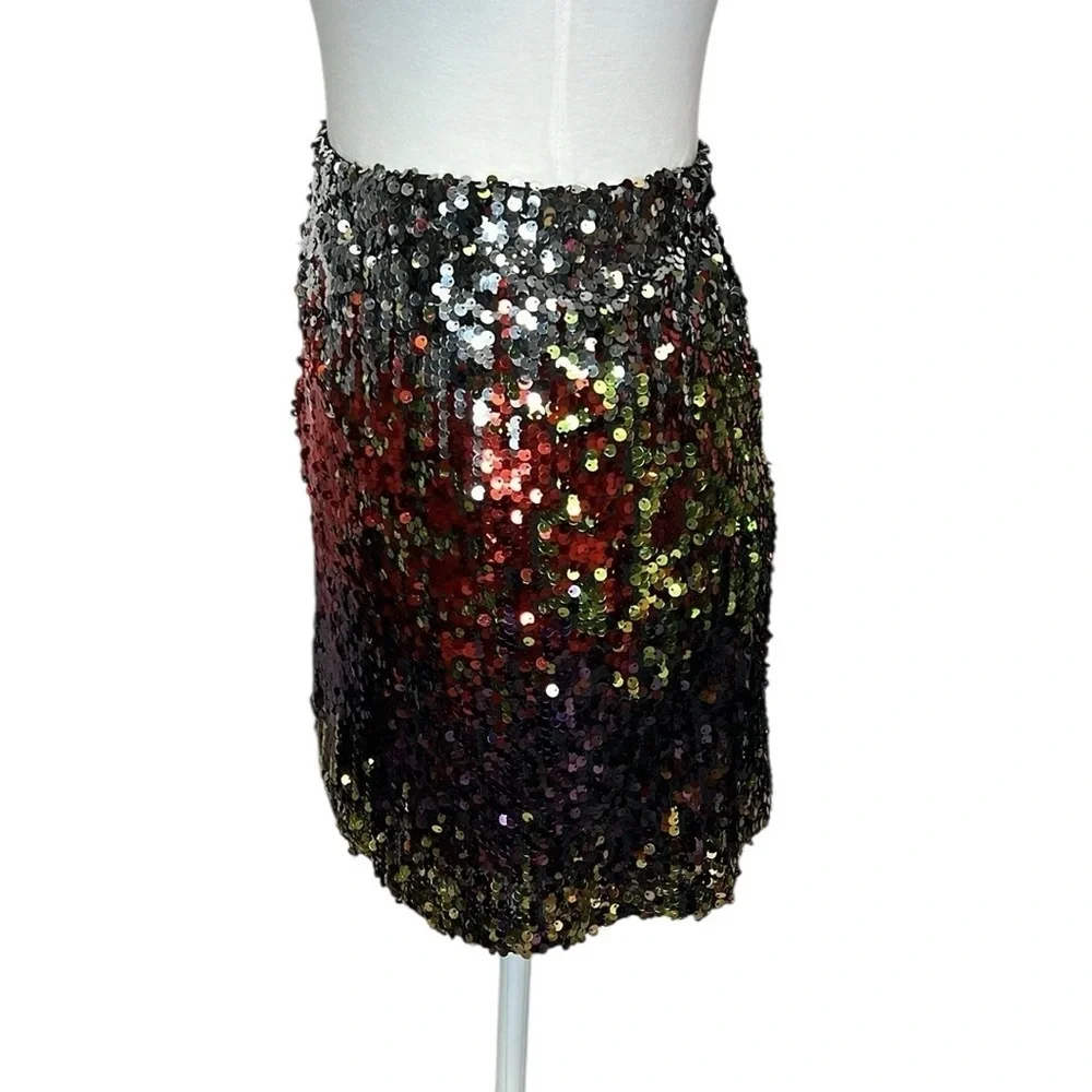 Anthropologie Sequin Multicolor Skirt